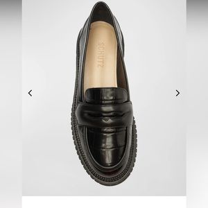 Schutz Viola Croco Penny Loafers